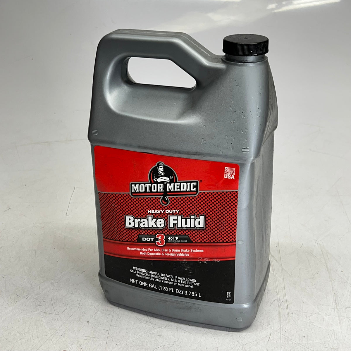 ZA@ MOTOR MEDIC Dot 3 Brake Fluid For Semi Trucks 1 Gallon M4434 (As-Is)