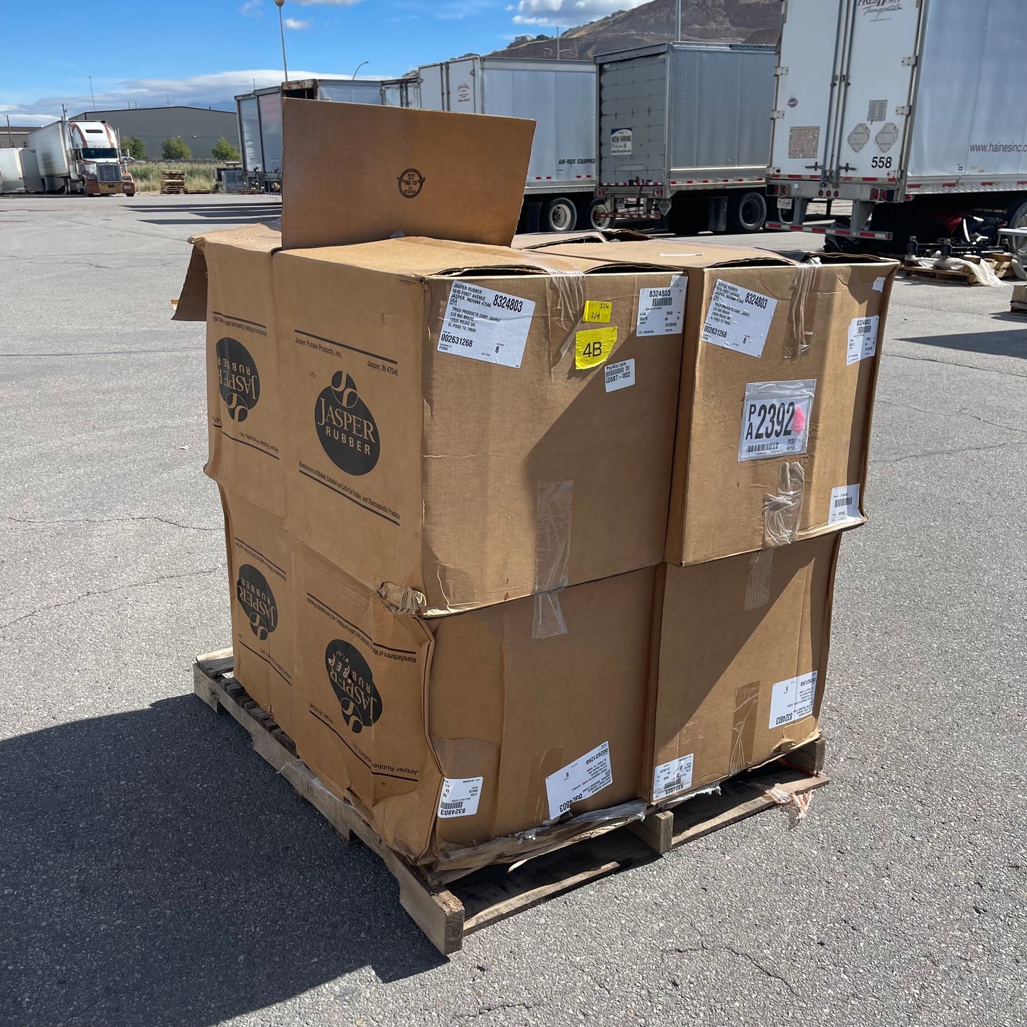 ZA@ Pallet of JASPER RUBBER Gaskets 3.5” Dia 002631268 (AS-IS)(D)