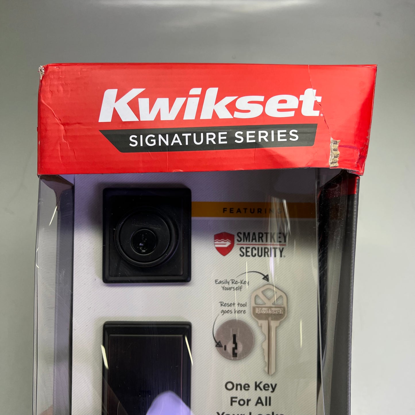 KWIKSET Hawthorne Handleset W/ Juno Knob Deadbolt Venetian Bronze 98001-104