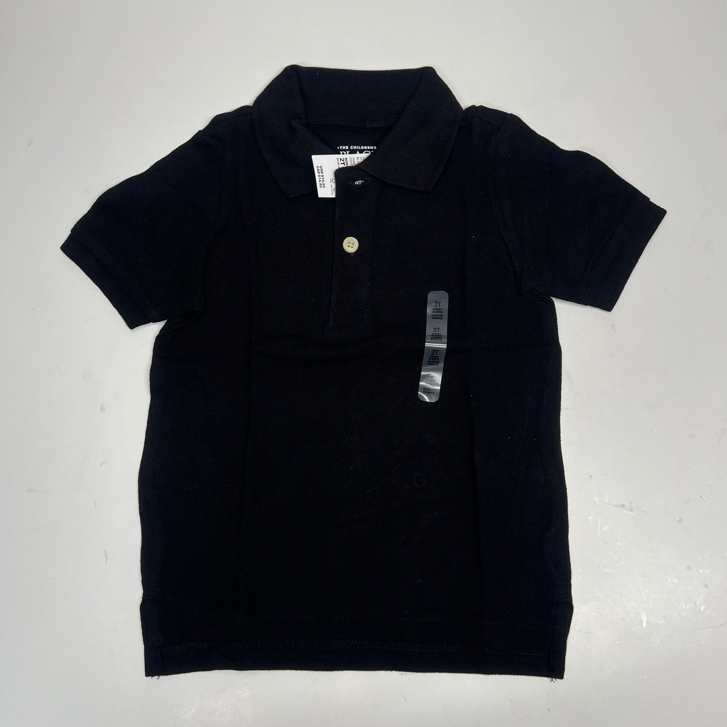 THE CHILDRENS PLACE (5 PACK) Uniform Soft Pique Polo Shirt Boy's sz 2T Black