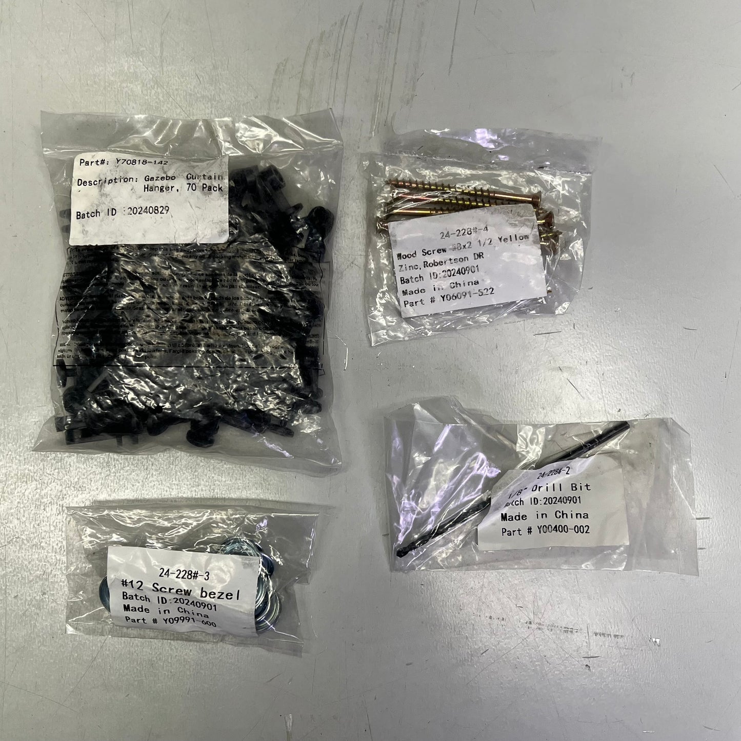 (4 PACK) Mosquito Mesh Kit For Gazebo UV Resistant Material 14" X 12" Y70818-182