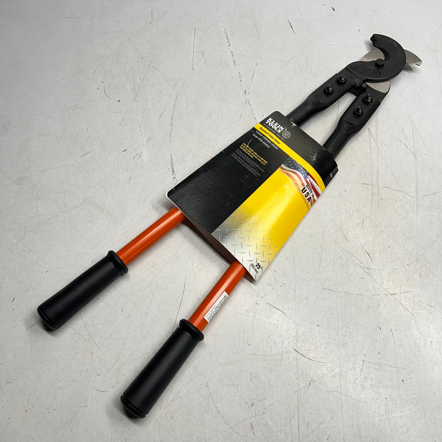 KLEIN TOOLS Standard Cable Cutter Lightweight Efficient 25" Black/Orange 63041