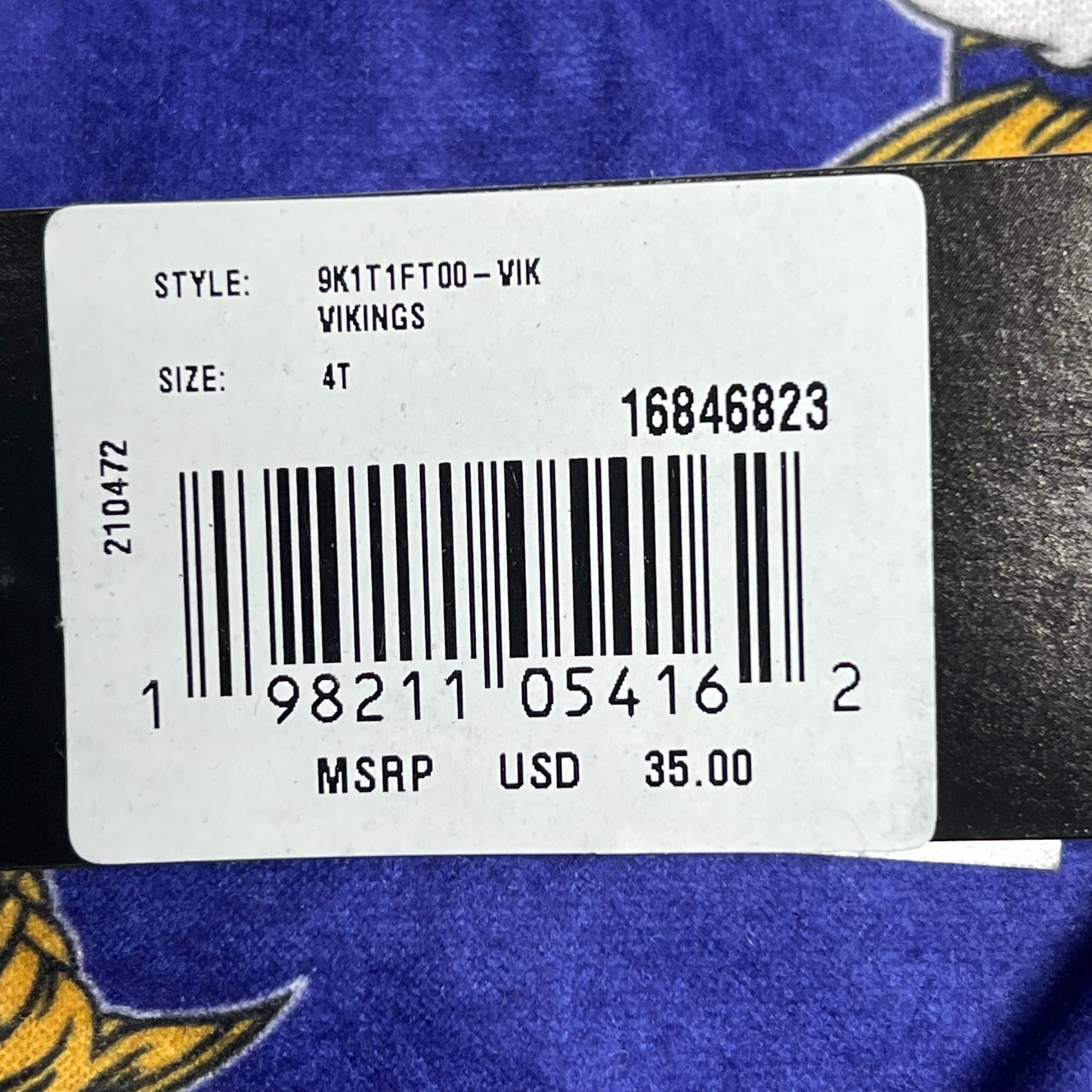 OUTERSTUFF NFL Minnesota Vikings Long Sleeve Pajama Set Kids Sz 4T Purple