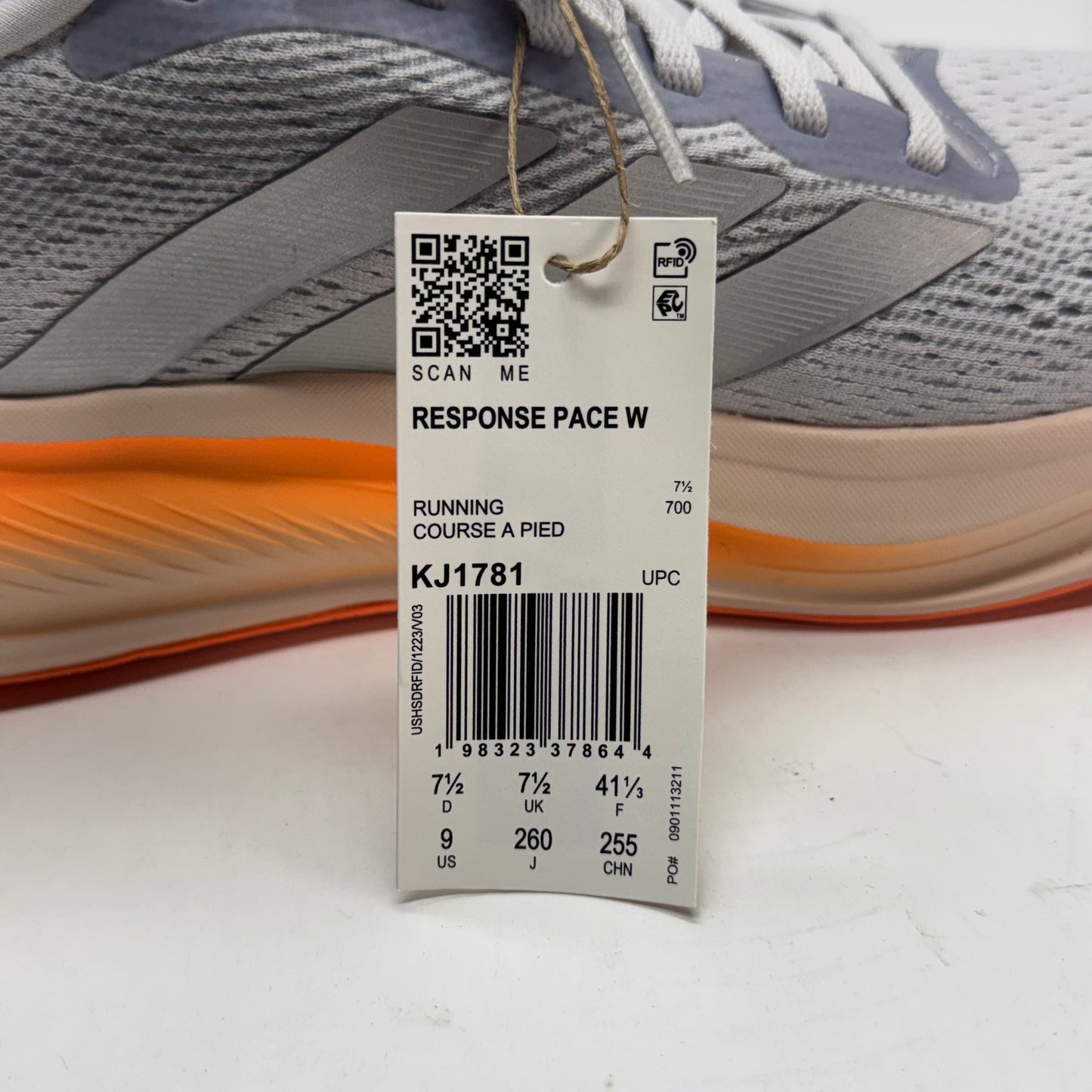 ADIDAS Response Pace W Women's Running Shoes Sz 9, White KJT781