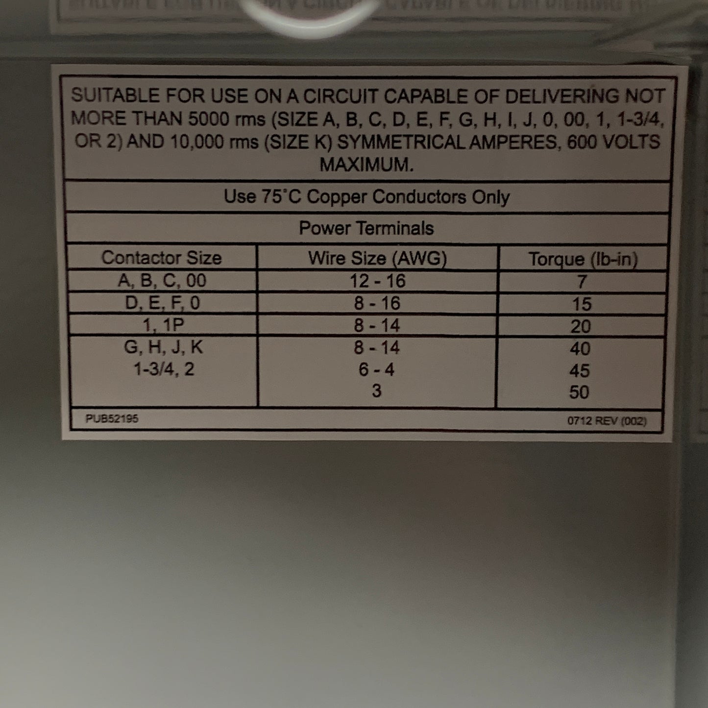 EATON Cutler-Hammer Enclosed Contactors Lighting Light Grey ECC03C1A6A (New)