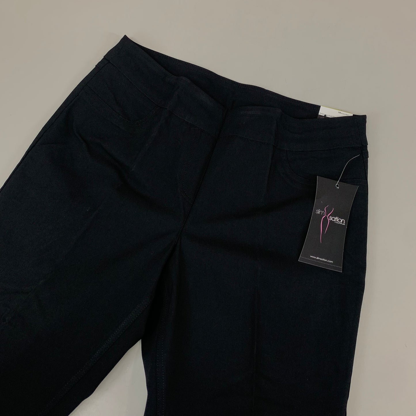 MULTIPLES Ankle Pants Petite Women's Sz 14 Black
