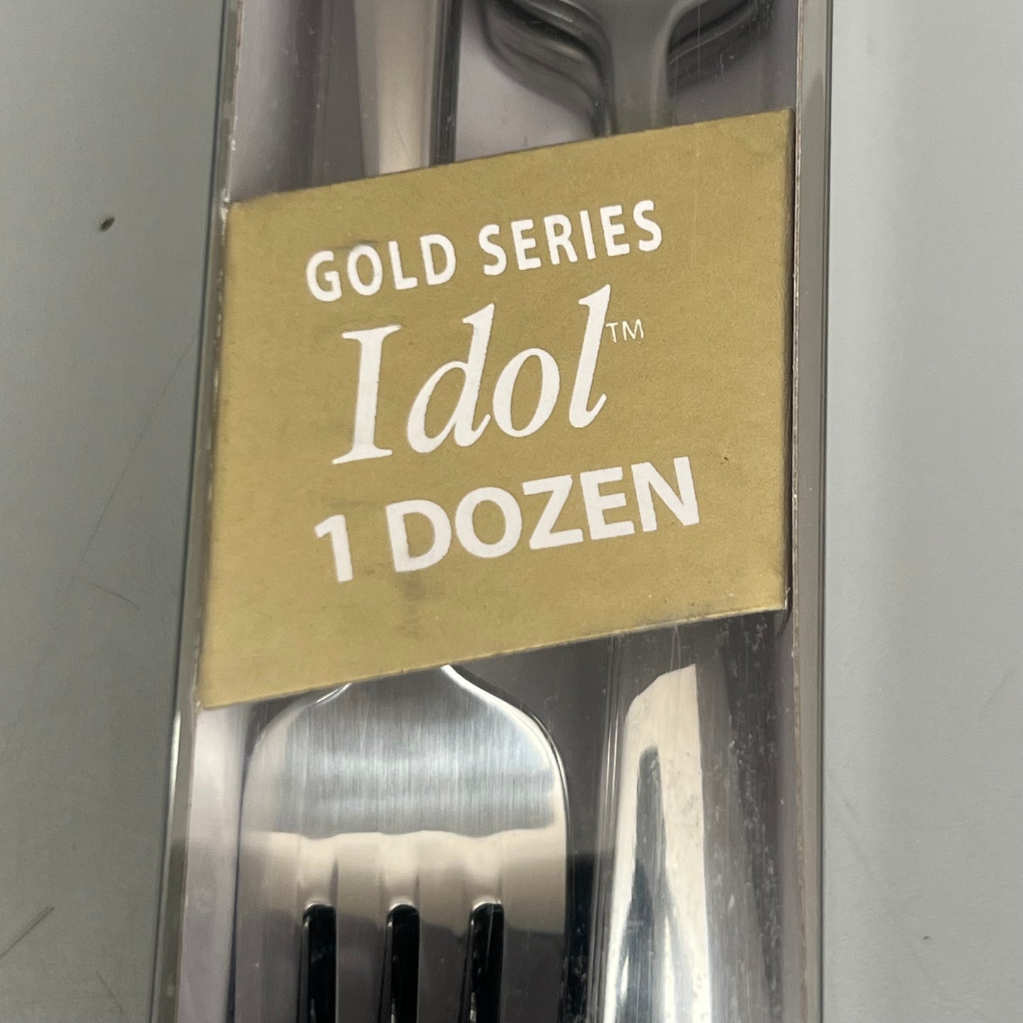 GOLD SERIES IDOL 2 Pack of 12 Qualite Stainless Dinner Forks Metalic