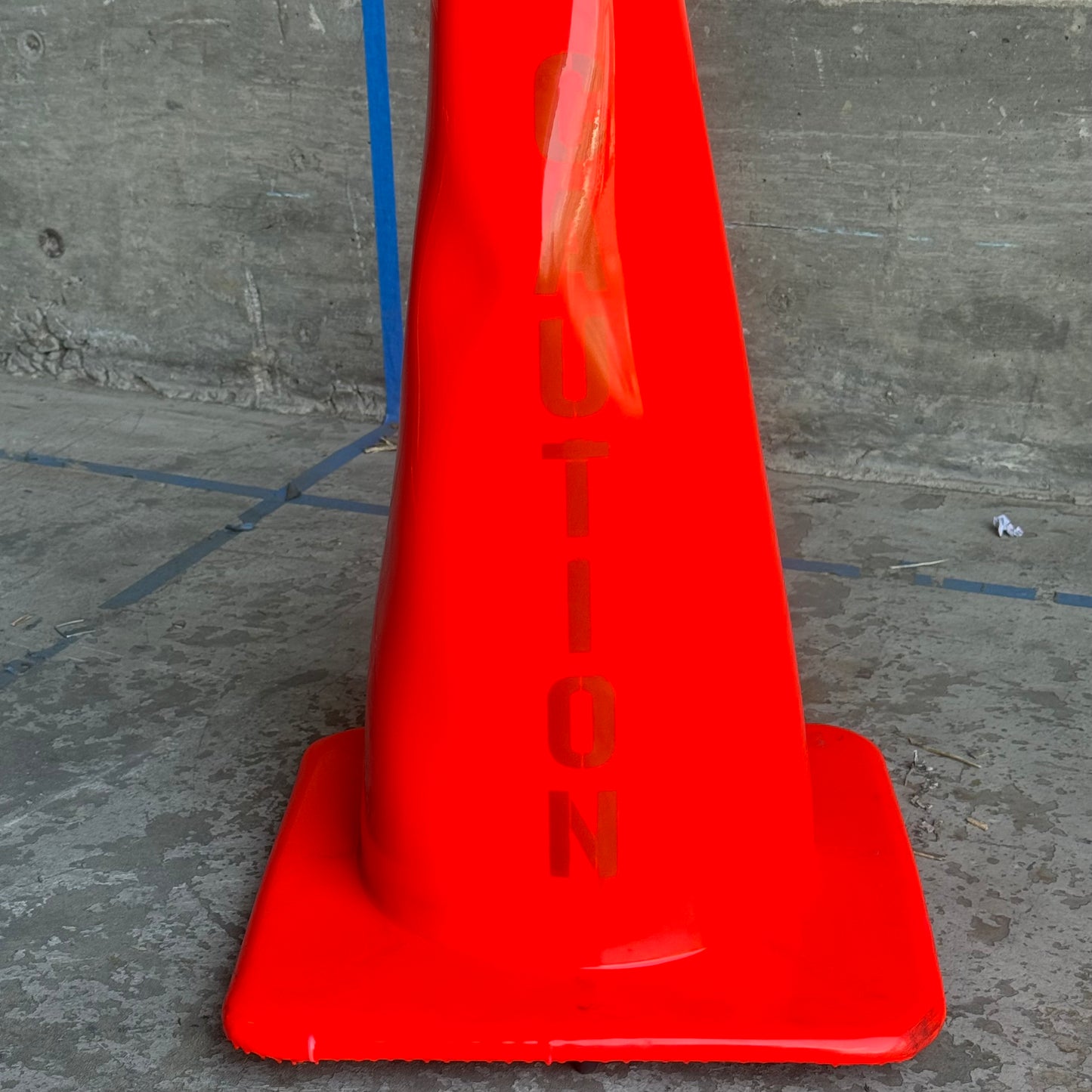 CAUTION Road Cone 37”Hx15”x15” Rubber and Plastic Orange