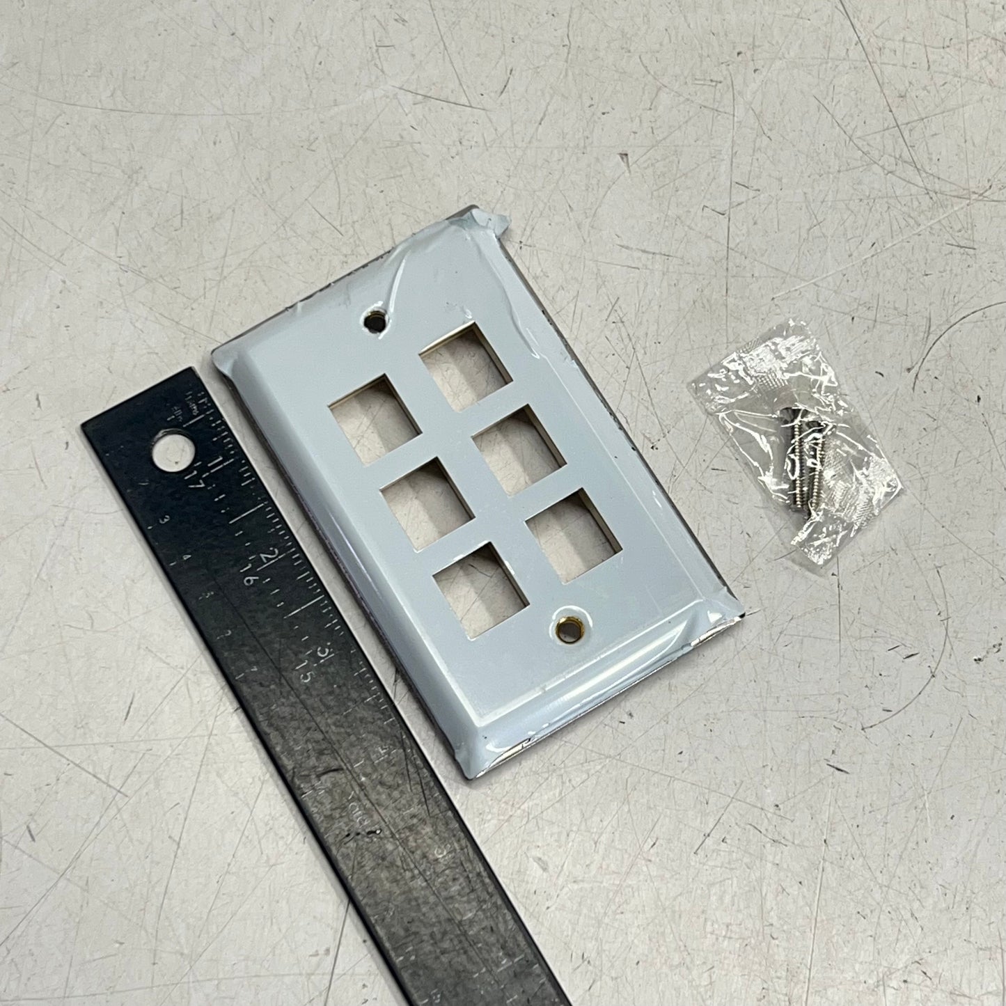 LEVITON (3 PACK) Quick Port Wallplate Brushed Stainless Steel Finish 43080-1S4