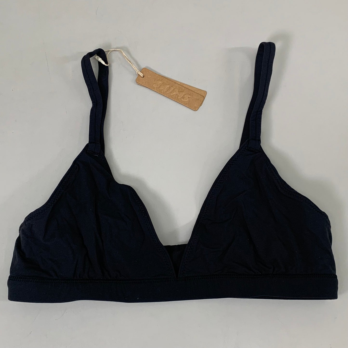 SKIMS Adjustable Triangle Bralette Fits Everybody Women's Sz S Onyx BR-TRI-2024