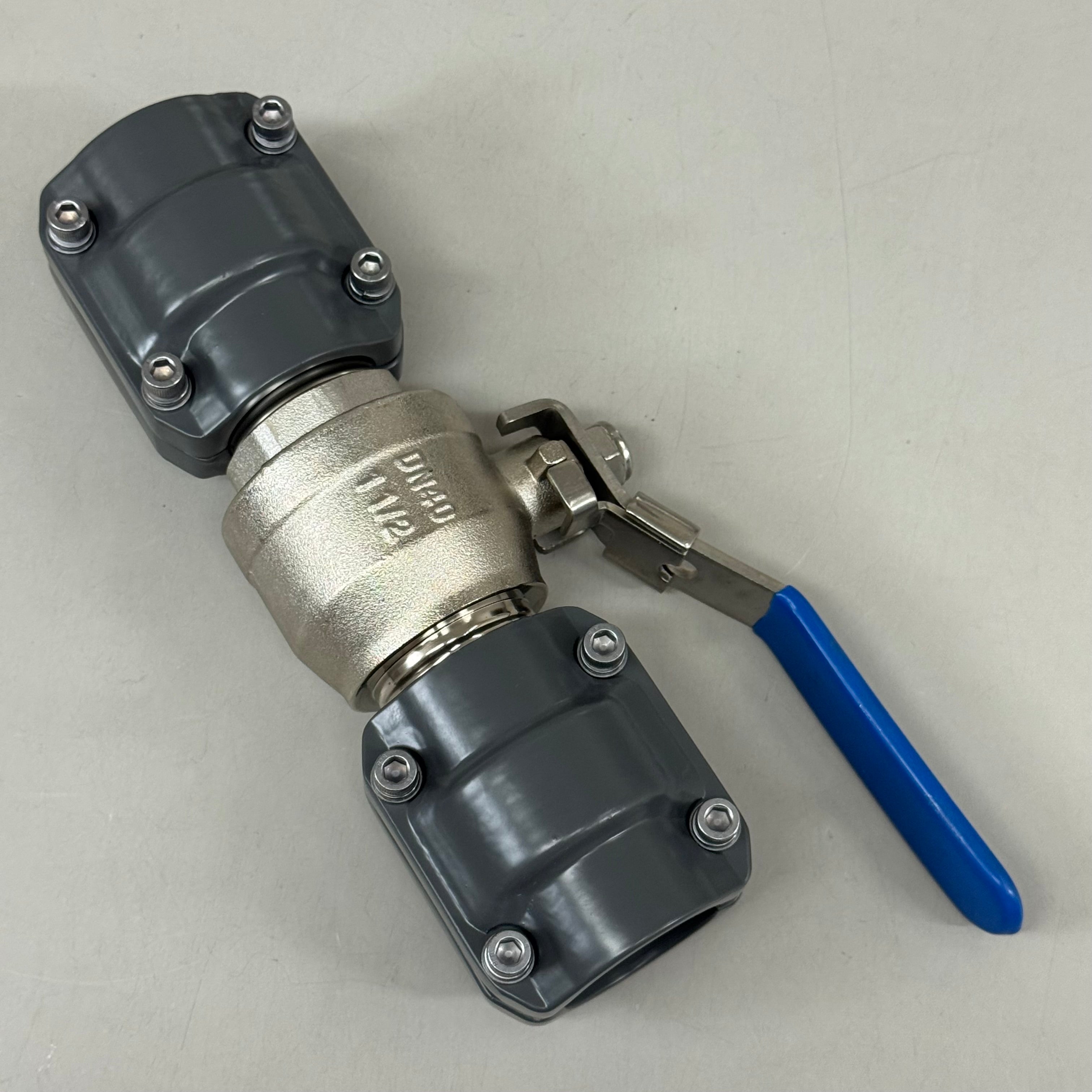 AIRPIPE Nickel-Plated Quick Connect Lock Brass Valve 1-1/2