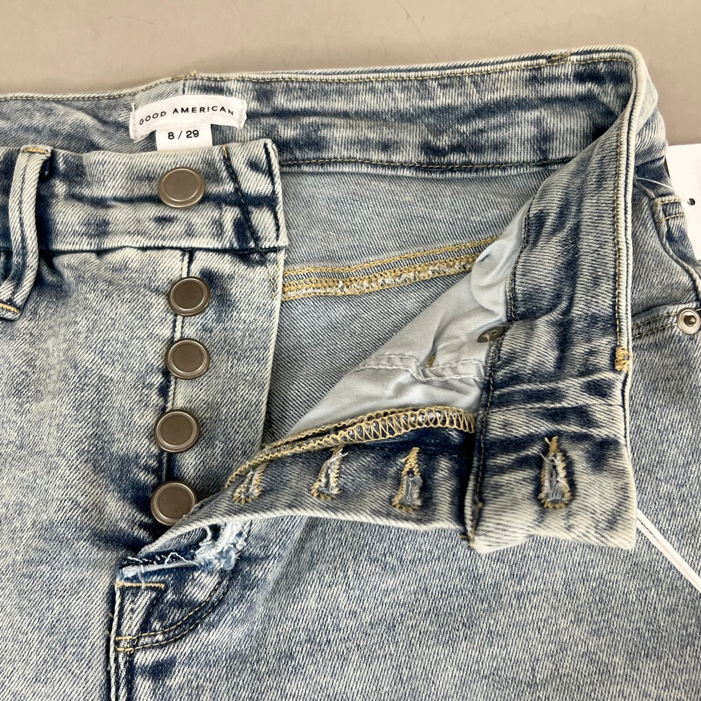 GOOD AMERICAN Good Petite Skinny Mid-Rise Jeans Women's Sz 8 Indigo649 GPSKC014T