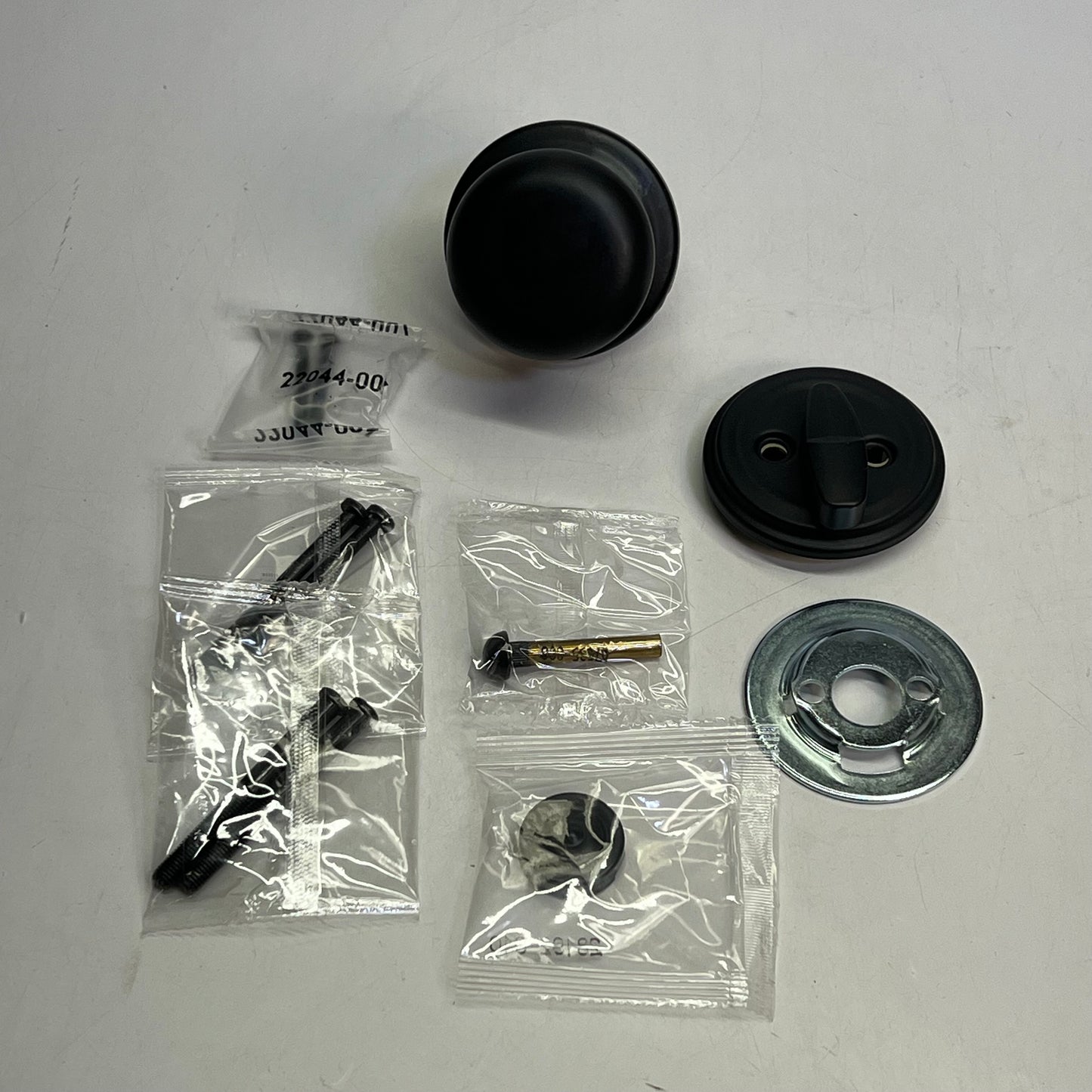 KWIKSET Interior Trim Pack Hancock Knob Single Cylinder Matte Black 99660-271