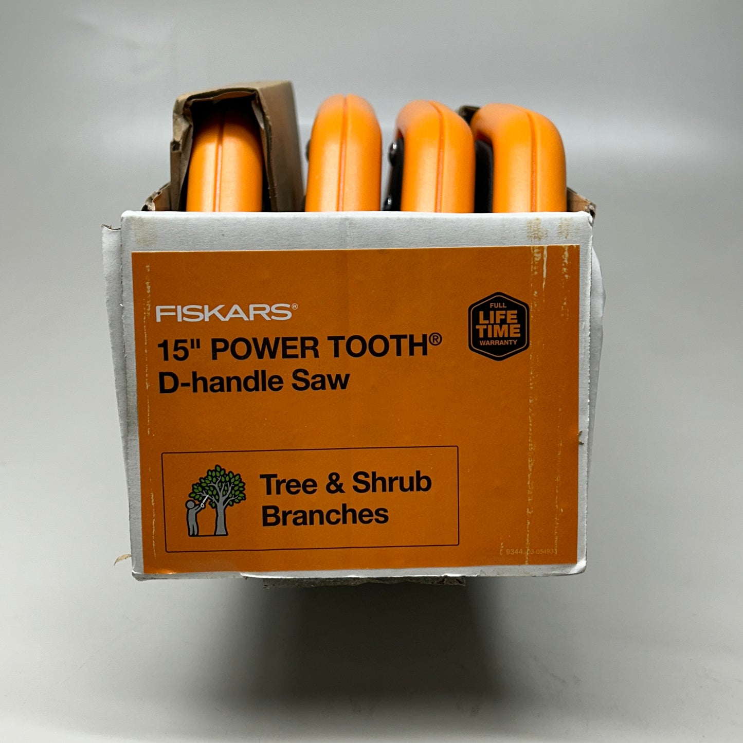 FISKARS (4 PACK) Power Tooth D-Handle Saw for Tree and Shrub Branches Orange 15"