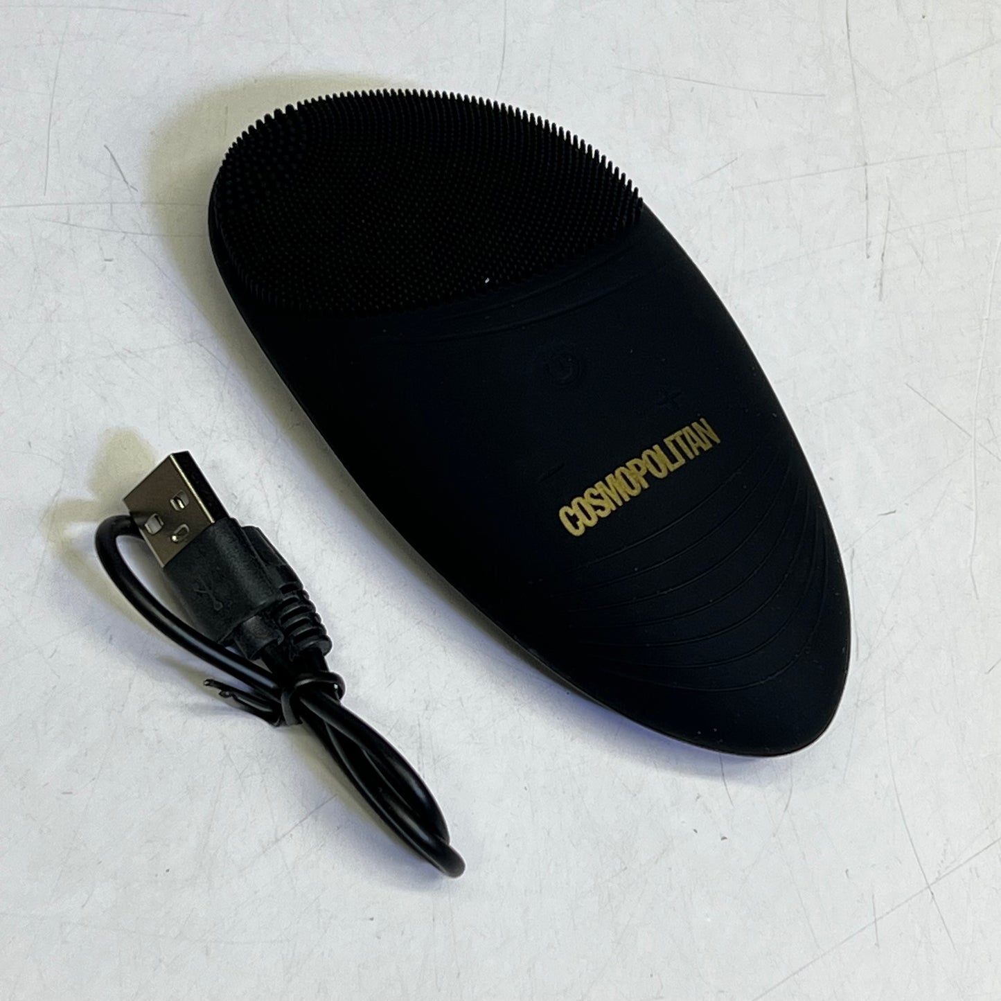 COSMOPOLITAN (2 PACK) Rechargeable Waterproof Silicone Face Scrubber Black 2021-7277