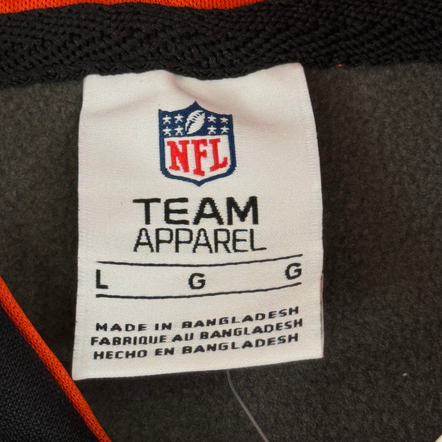 NFL Cincinnati Bengals Hoodie AFC North Sweatshirt Pullover SZ L Black 1802967