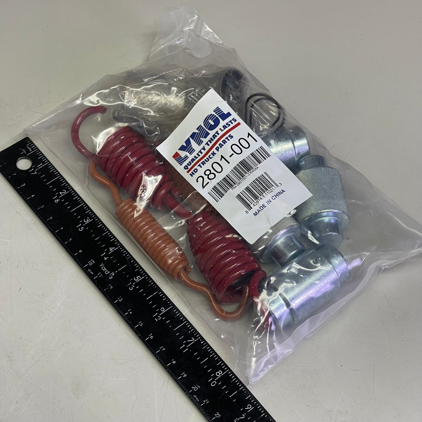 LYNOL Truck HD Air Brake Hardware Kit Steel & Red 2801-001
