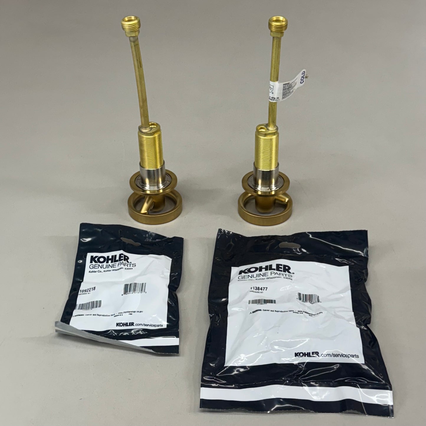 KOHLER Bathroom Sink Handle Set Vibrant Brushed Moderne Brass 77974-9-2MB
