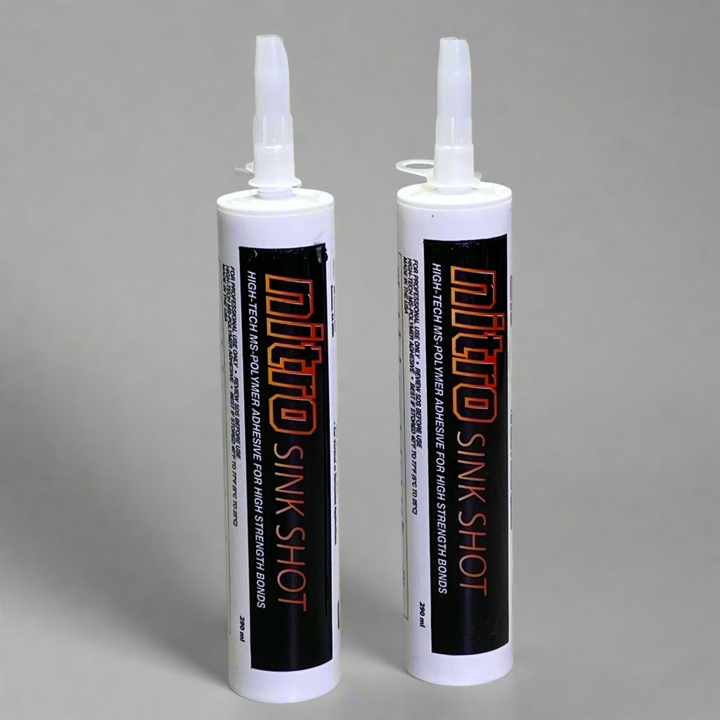 NITRO (2 PACK) Sink Shot High Tech Ms Polymer Adhesive 9.8 oz White 28224TA