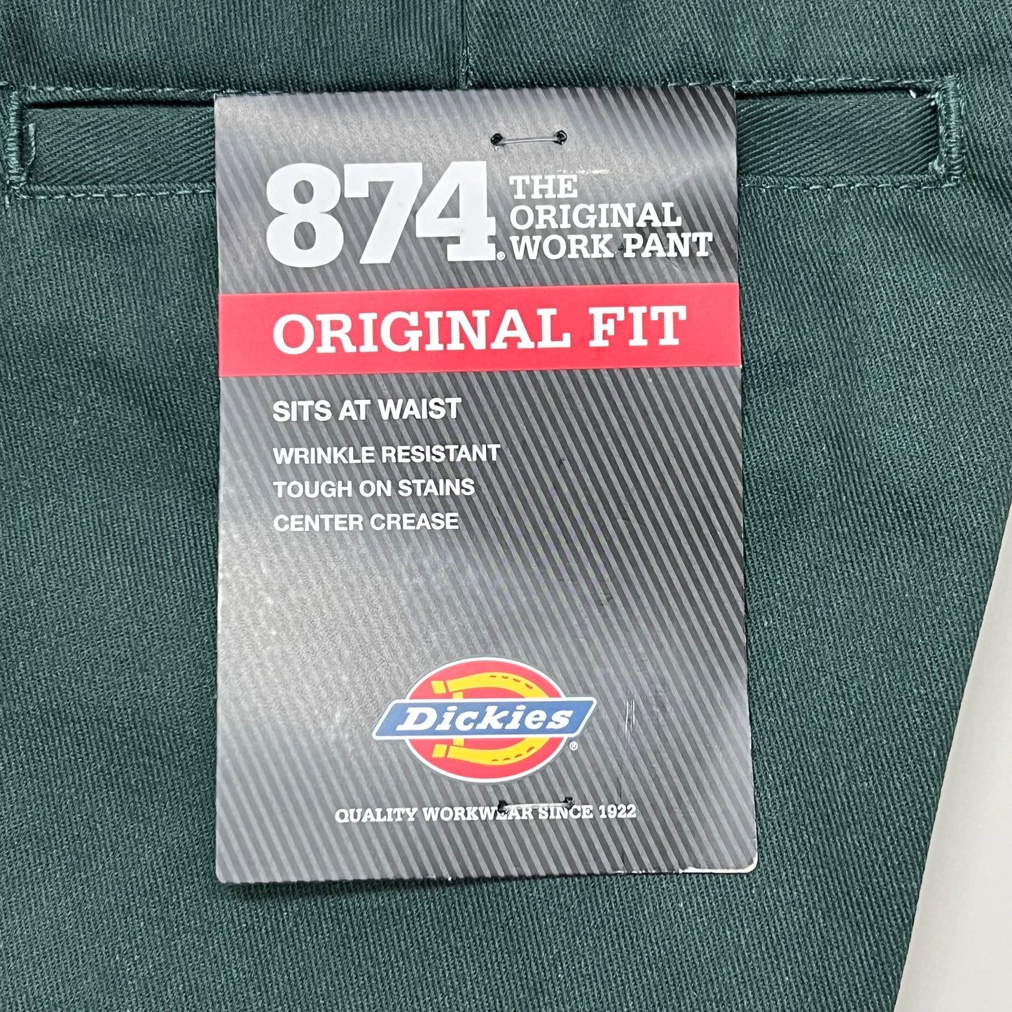 DICKIES Original 874 Original Fit Work Pants Men's Sz 30X32 Hunter Green 874GH