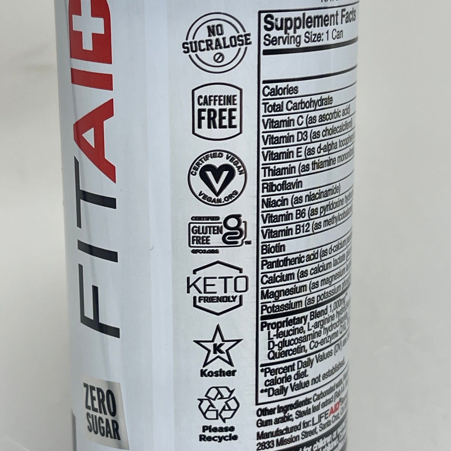 ZA@ FITAID (12 PACK) RECOVERY Zero Sugar Post-Workout Citrus Medley 5 Cal 12 oz 7/25 C