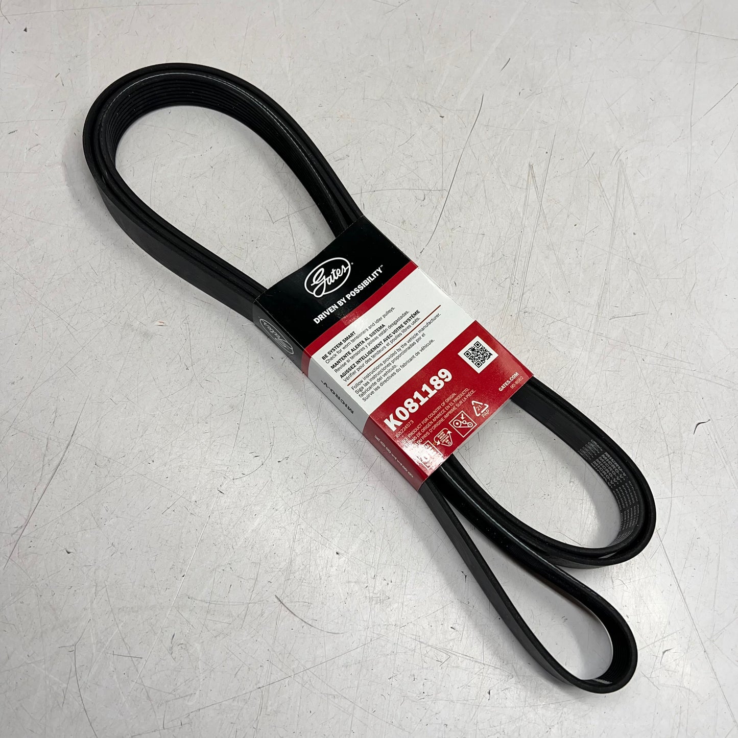 GATES Micro-v Serpentine Belt for Ford Vehicles  8 Rib 119-7/16" K081189