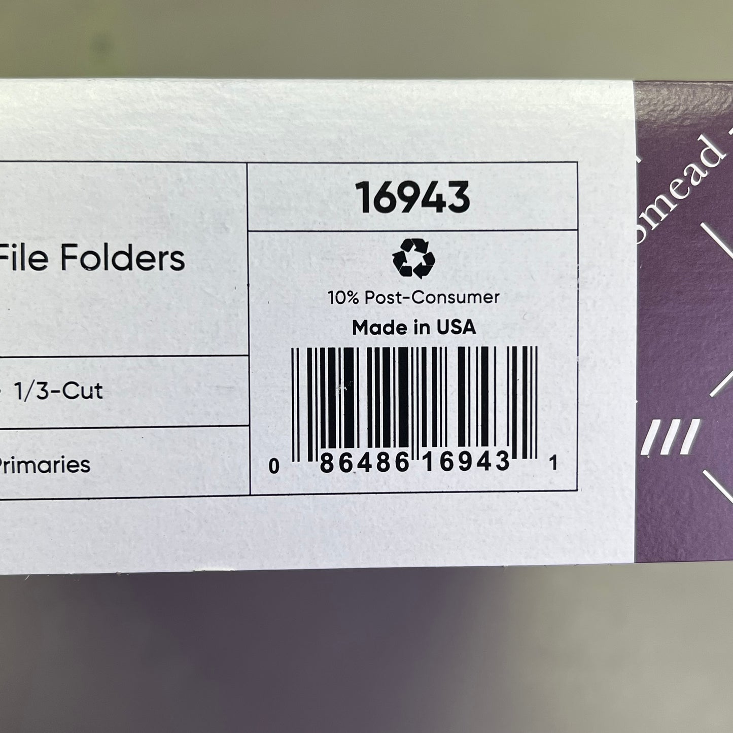 SMEAD (100 PACK) Standard File Folders Legal Sz 1/3 Cut Assorted Colors 16943