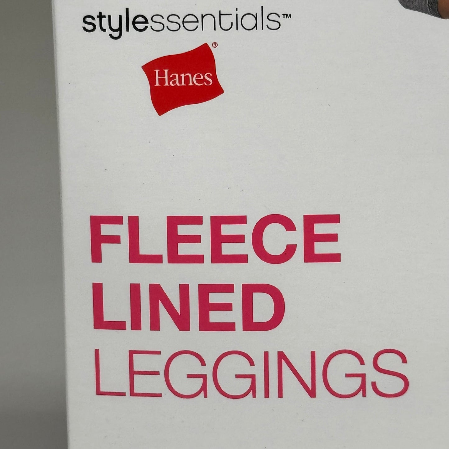 HANES (2 PACK) Style Essentials Fleece Lined Leggings Womens Sz L Blackout 284660