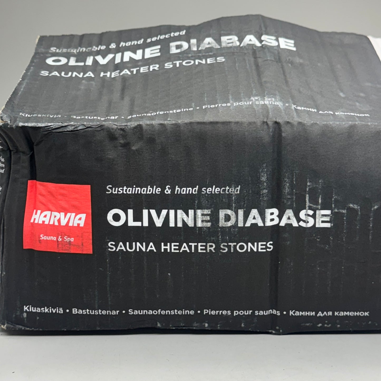 HARVIA SAUNA & SPA (44 lbs) Olivine Diabase Sauna Heater Stones 2-4 in Grey