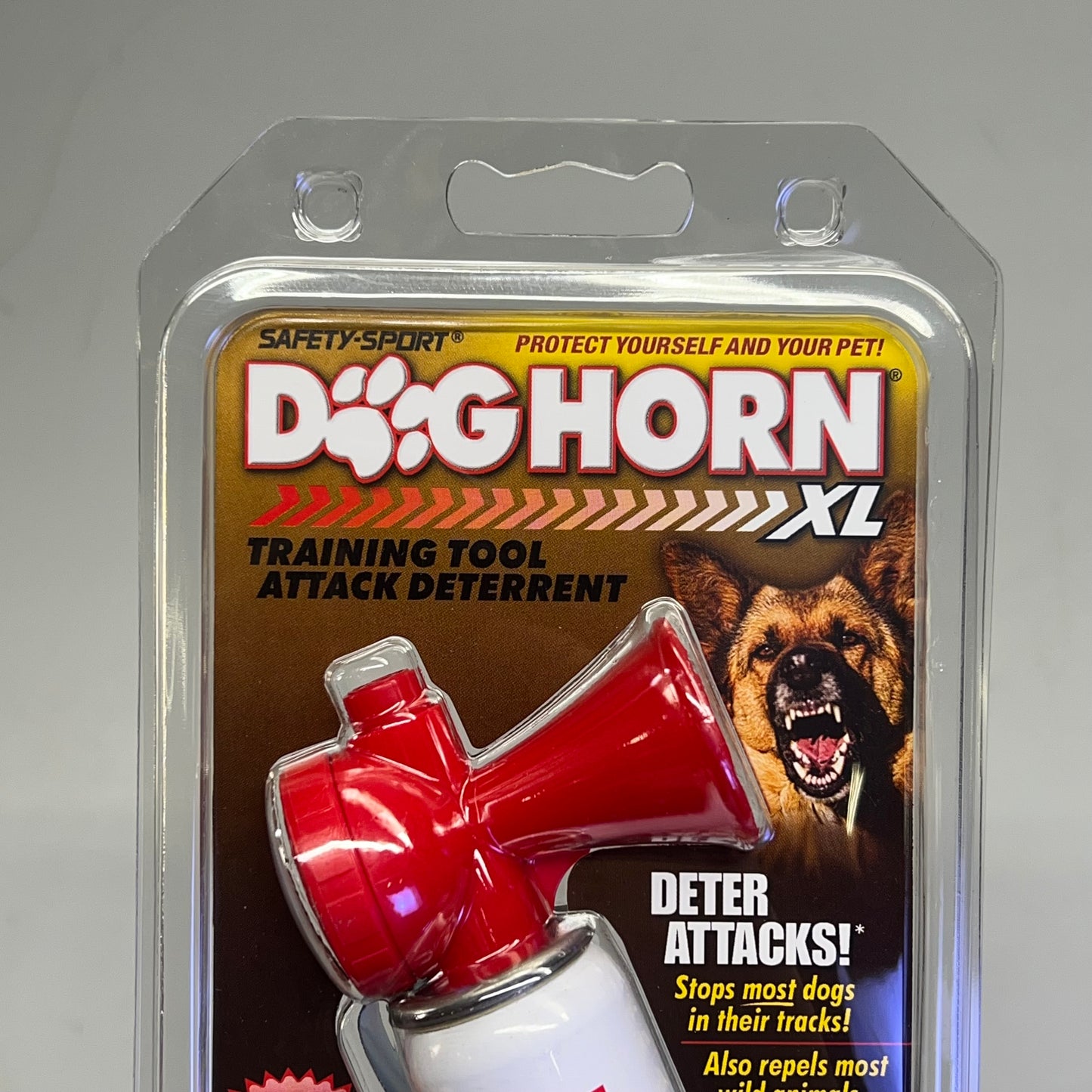 SAFETY SPORT Dog Horn Training & Deterring Attacks W/ Belt Clip USA Made 1.8 oz