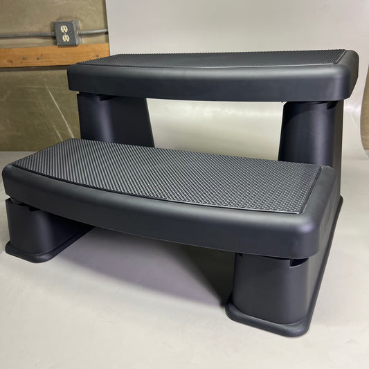 WATKINS 2 Tier Polymer Spa Step Non-Slip Surface 22.5"x30.5"x17" Black New