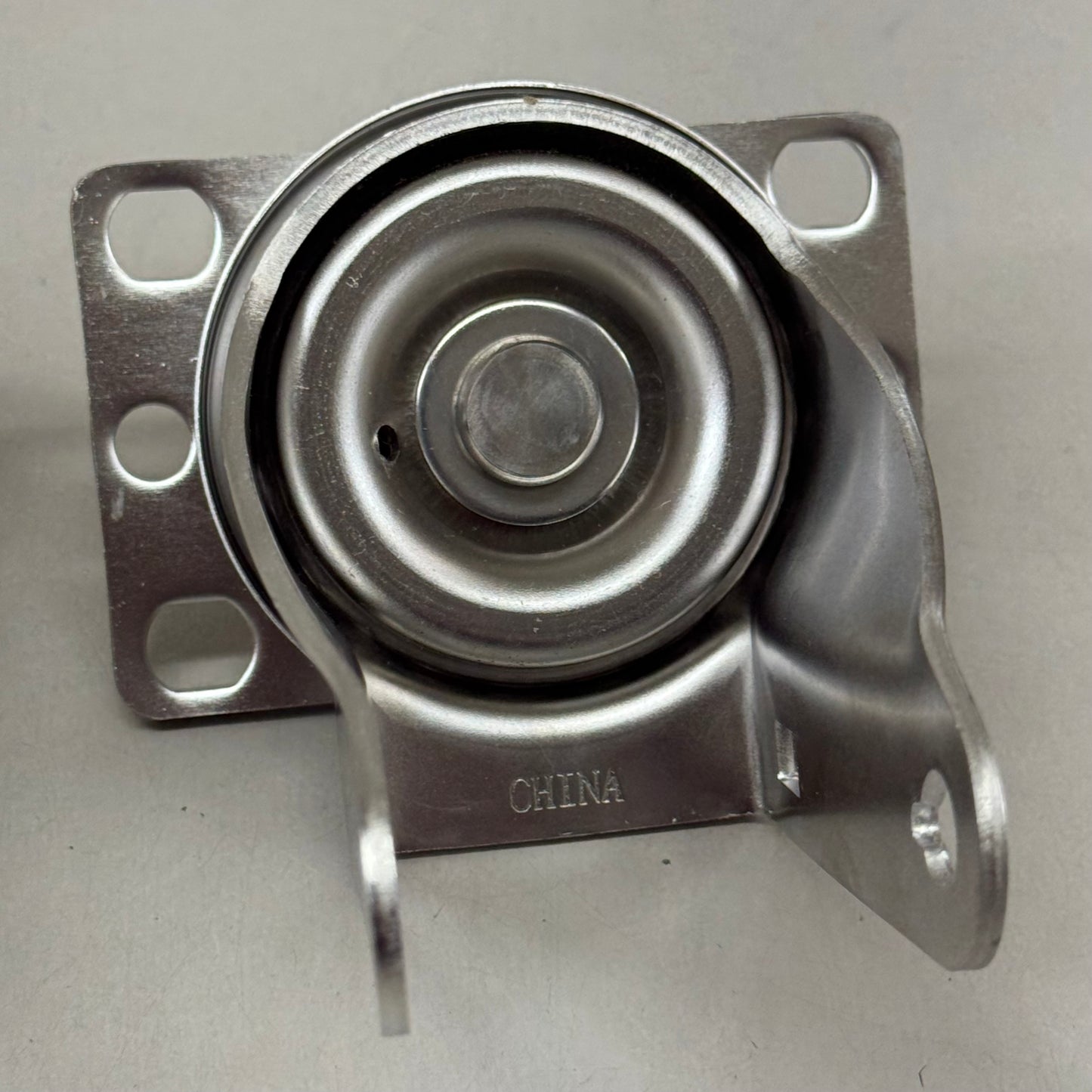 HEAVY DUTY  (2 Pack) Swivel Caster Plate Replacement 4"x2" Overall Length Chrome E32250GZ820644