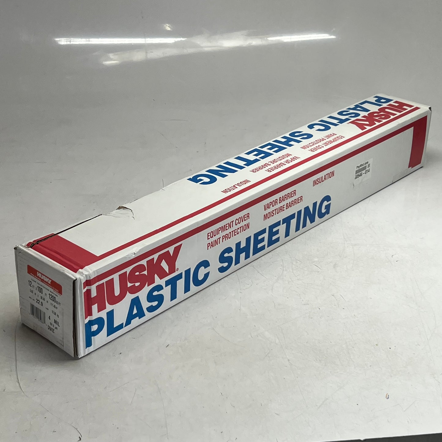 HUSKY Clear Polyethylene Sheeting Sz 12' x 100' CF0412C