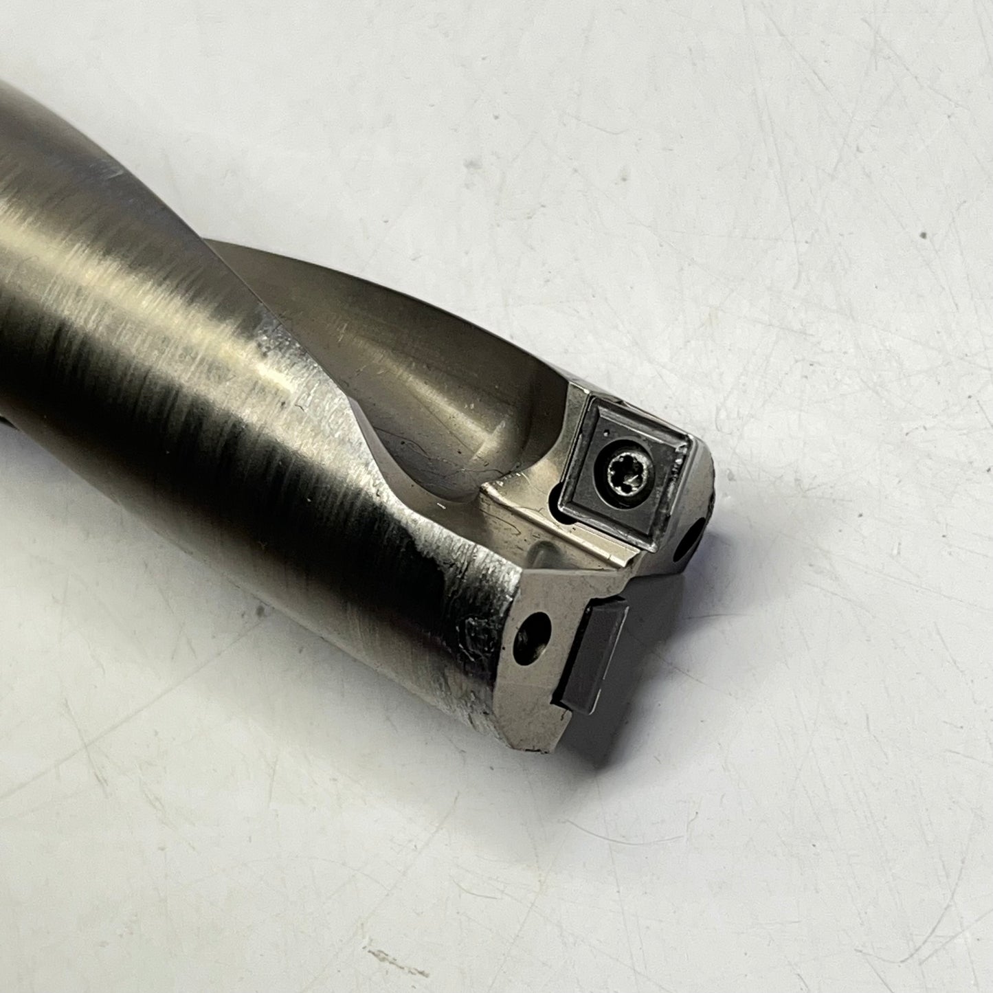 End Mill Tool Holder W/ Ingersoll Quad Drill ~ 1.375" Dia Q0349140N6R02  (Used)