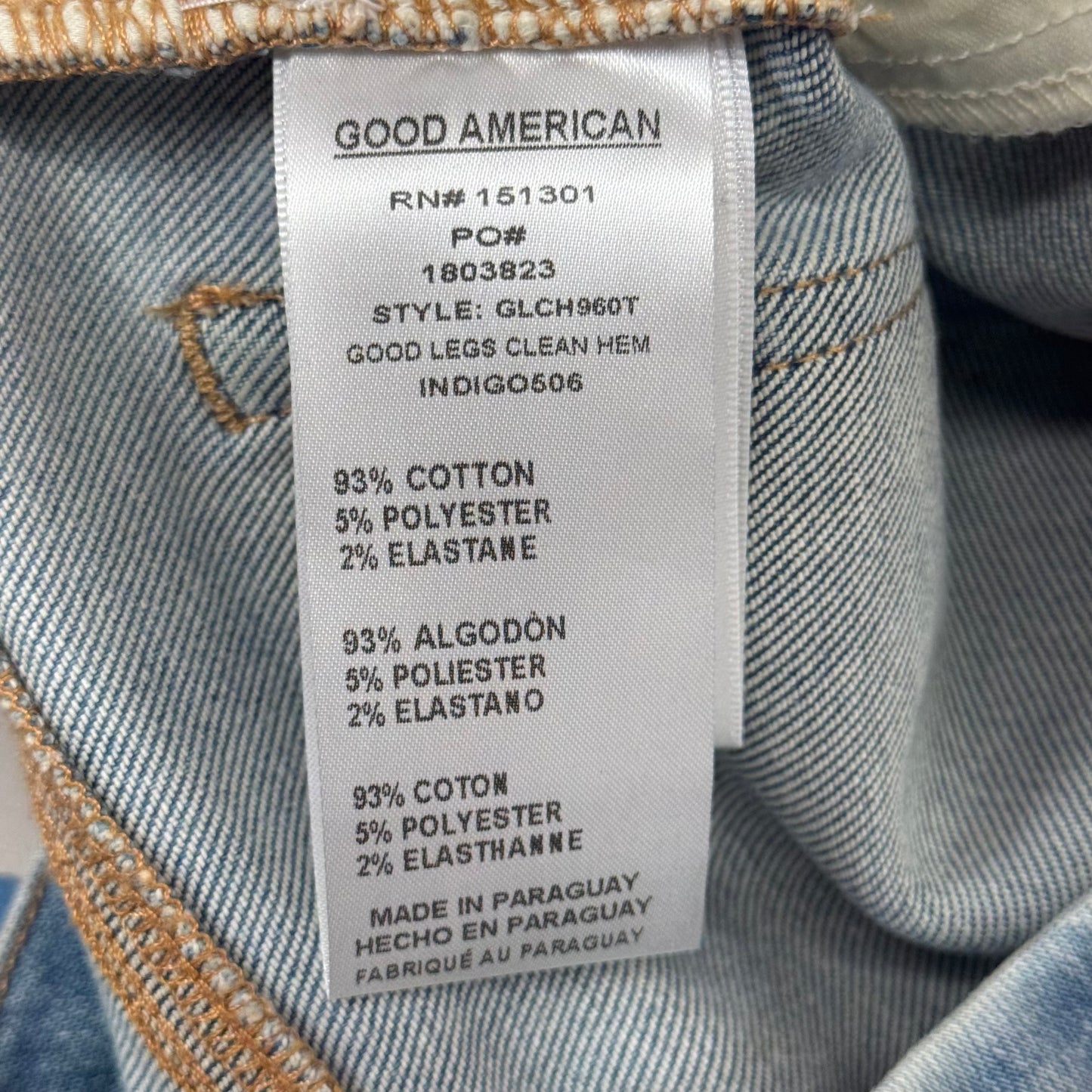 GOOD AMERICAN Good Legs Extra Stretch Jeans Women's Sz 4 GLCH960T INDIGO506