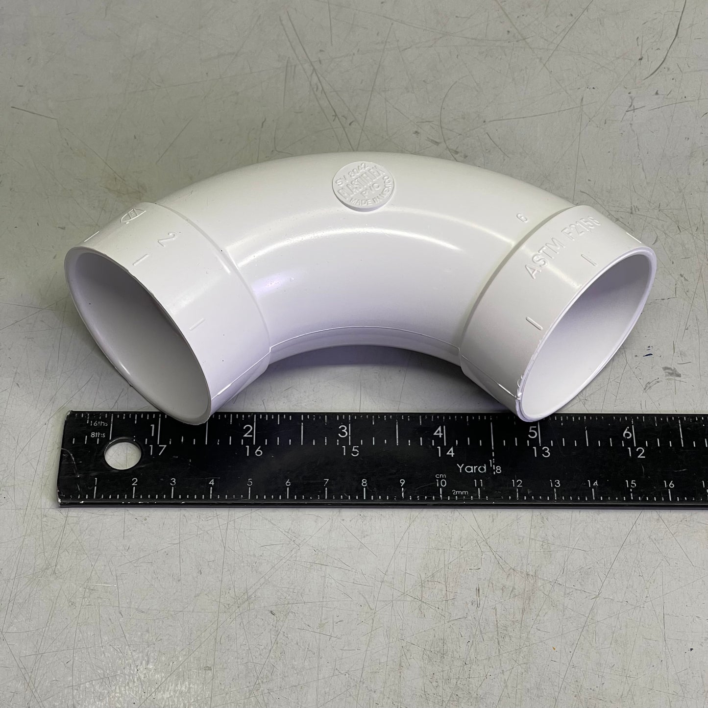PLASTIFLEX (5 PACK) 90° Sweep Elbow 2” ID White Plastic 030120-005