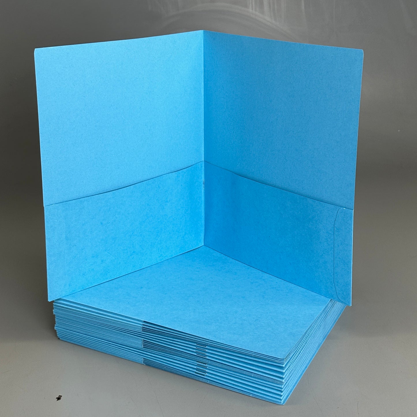 SKILCRAFT Double Pocket Presentation Portfolio Letter 9.5"x11.5" Light Blue 25/case