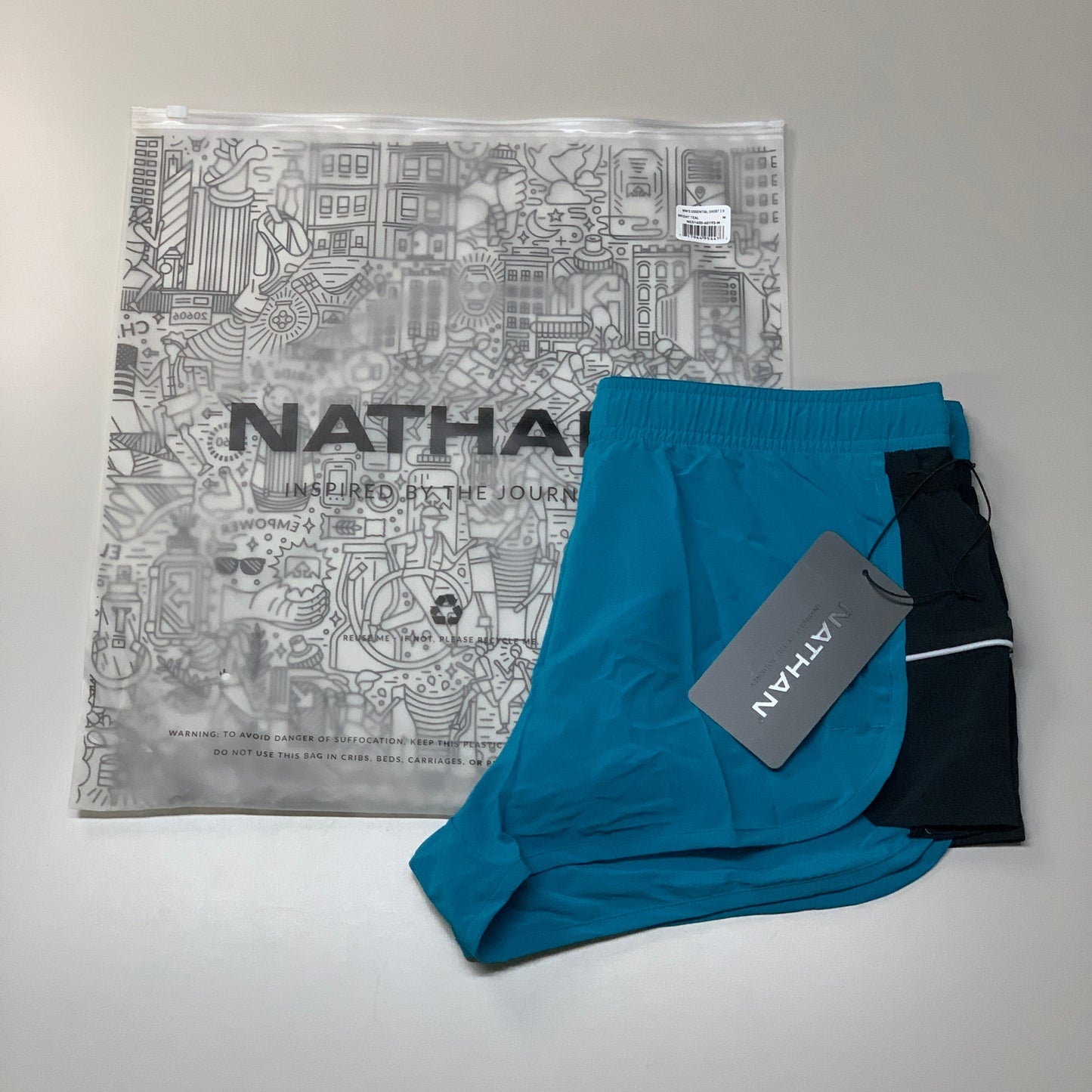 NATHAN Essential Short 2.0 Women's Bright Teal Size XL NS51400-60193-XL