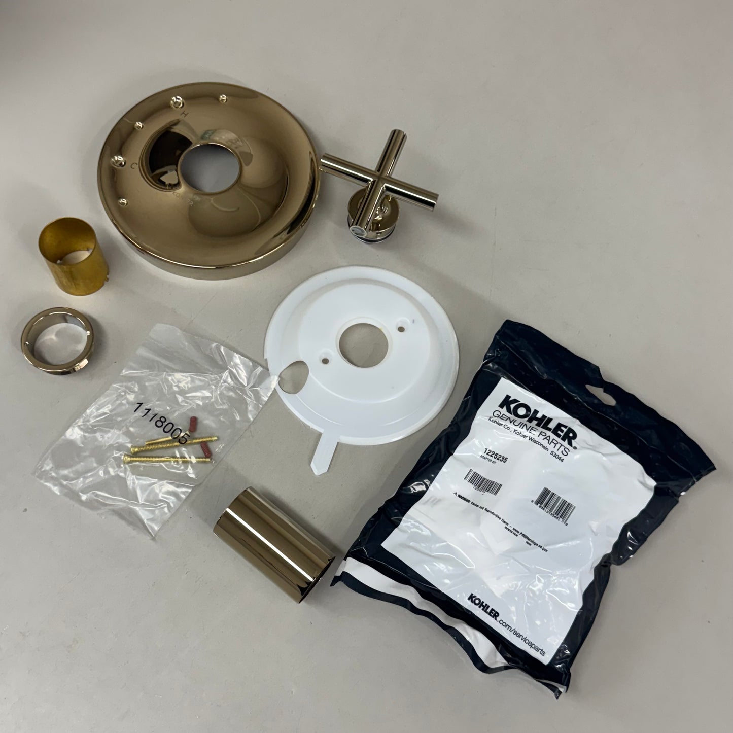 KOHLER Purist Valve Trim Only Cross Vibrant French Gold TS14423-3-AF (New Other)