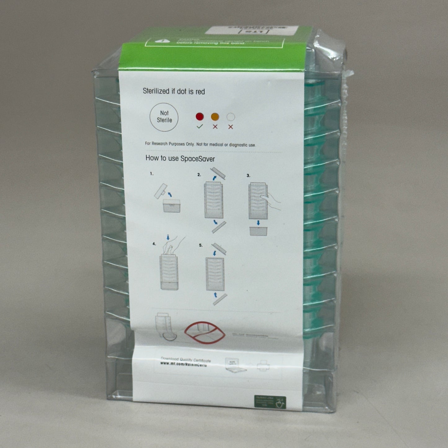 RAININ (960 Tips) Green-Pak Space Saver Tip-Rack Refills 250UPL Green 30389299