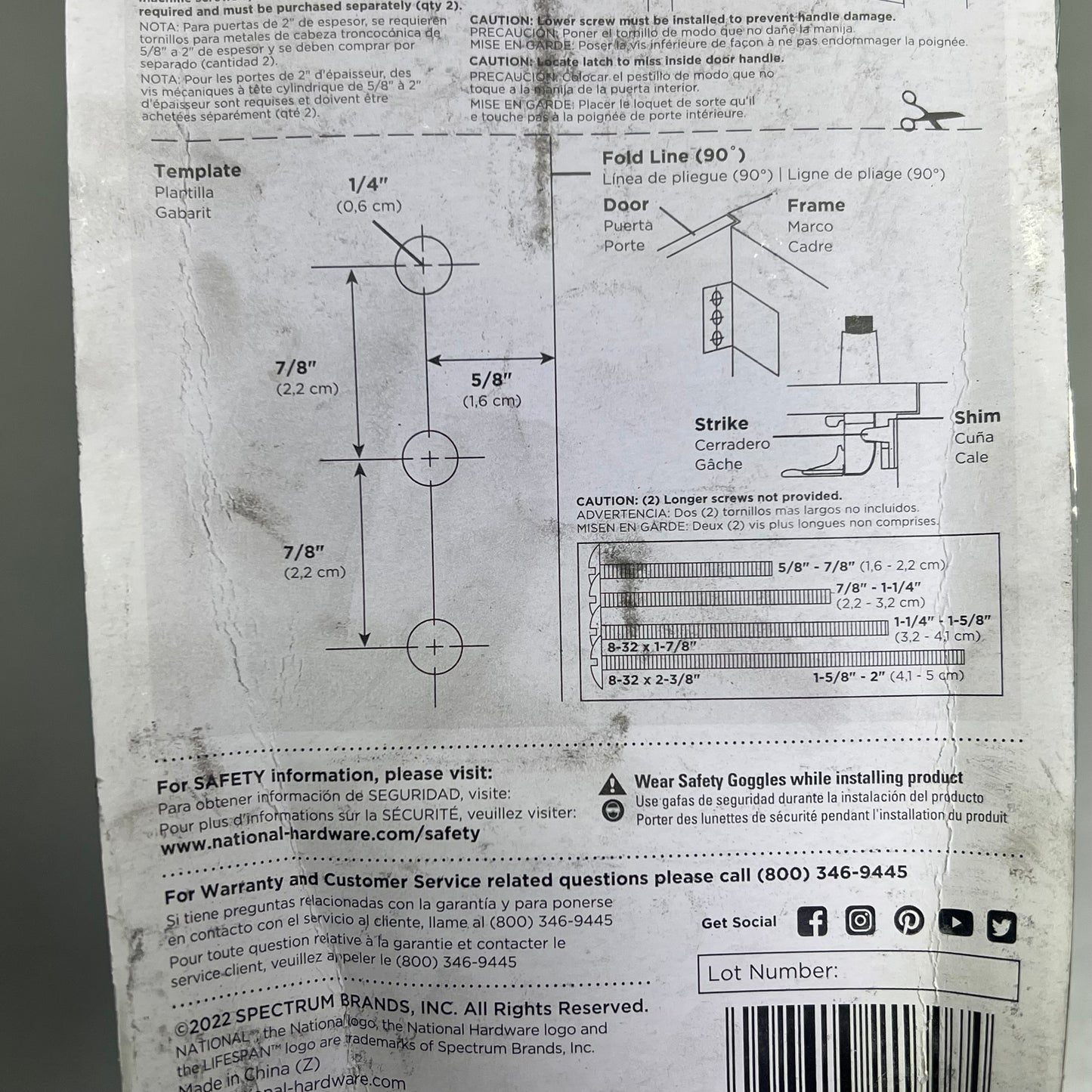 NATIONAL HARDWARE Zinc Pushbutton Latch For 5/8 to 2" Thick door White N213-074