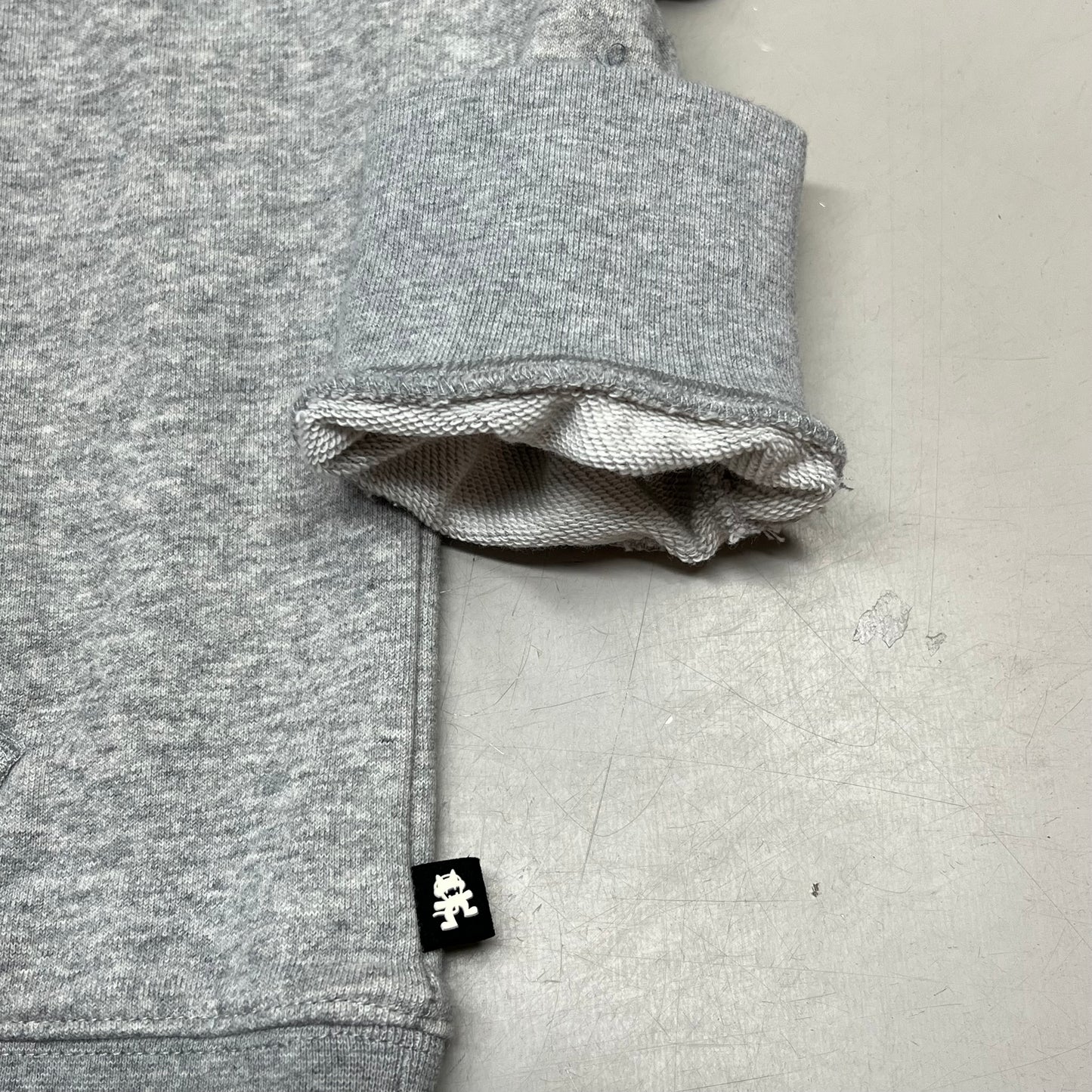 MONSTERCAT Records Hooded Pullover Sweatshirt  Men's Sz XS Heather Grey / Black