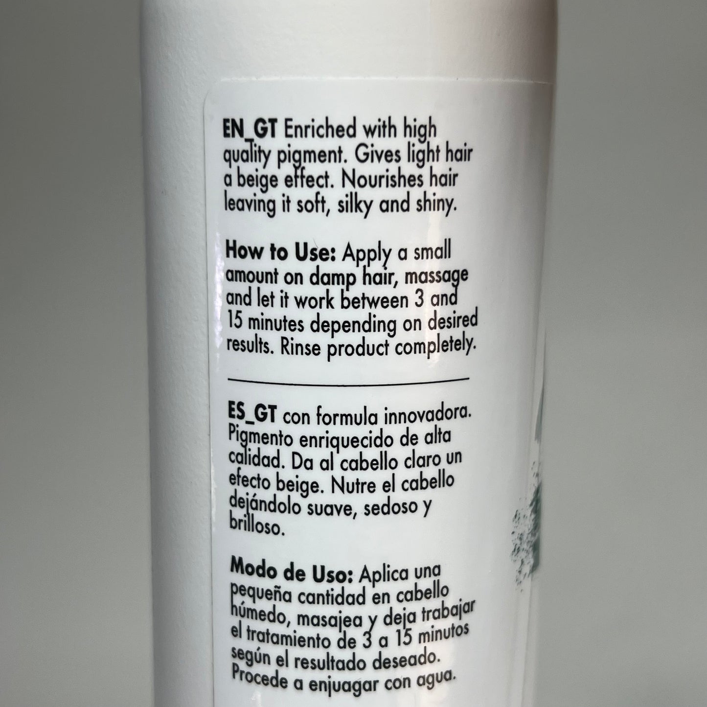 ARTISTAS A LA OBRA Nourishing Green Treatment/Mask & Toner Beige Effect 8fl Oz