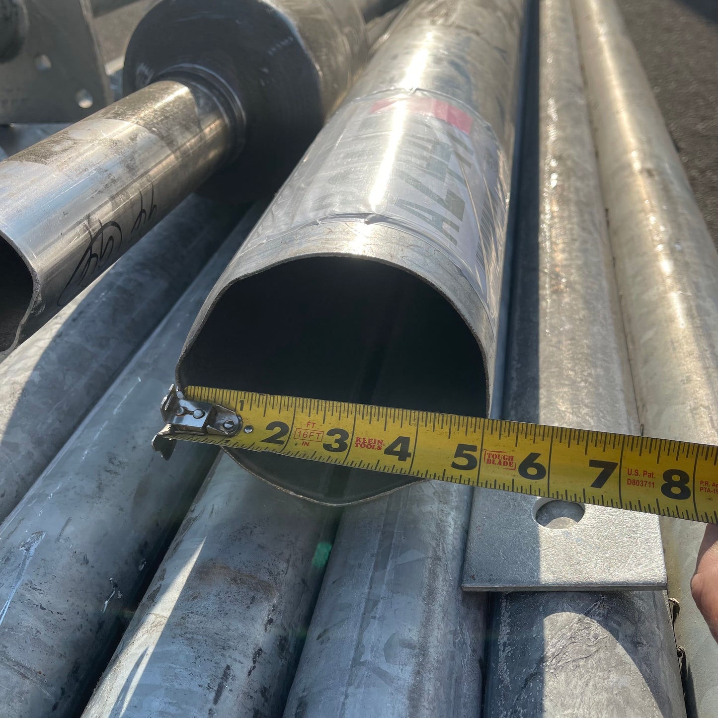 ZA@ Pallet of MIXED Galvanized Steel Pipes 157”x3” (AS-IS)