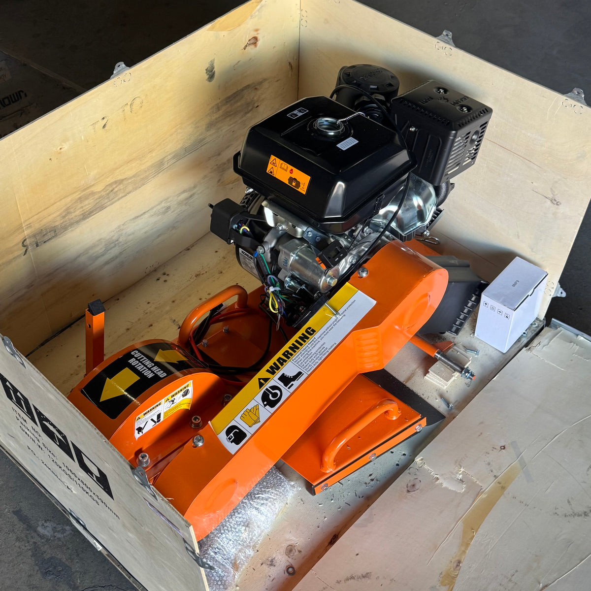 POWER KING 14HP Commercial Stump Grinder  Electric Start Green Teeth, Orange PK0803-EH