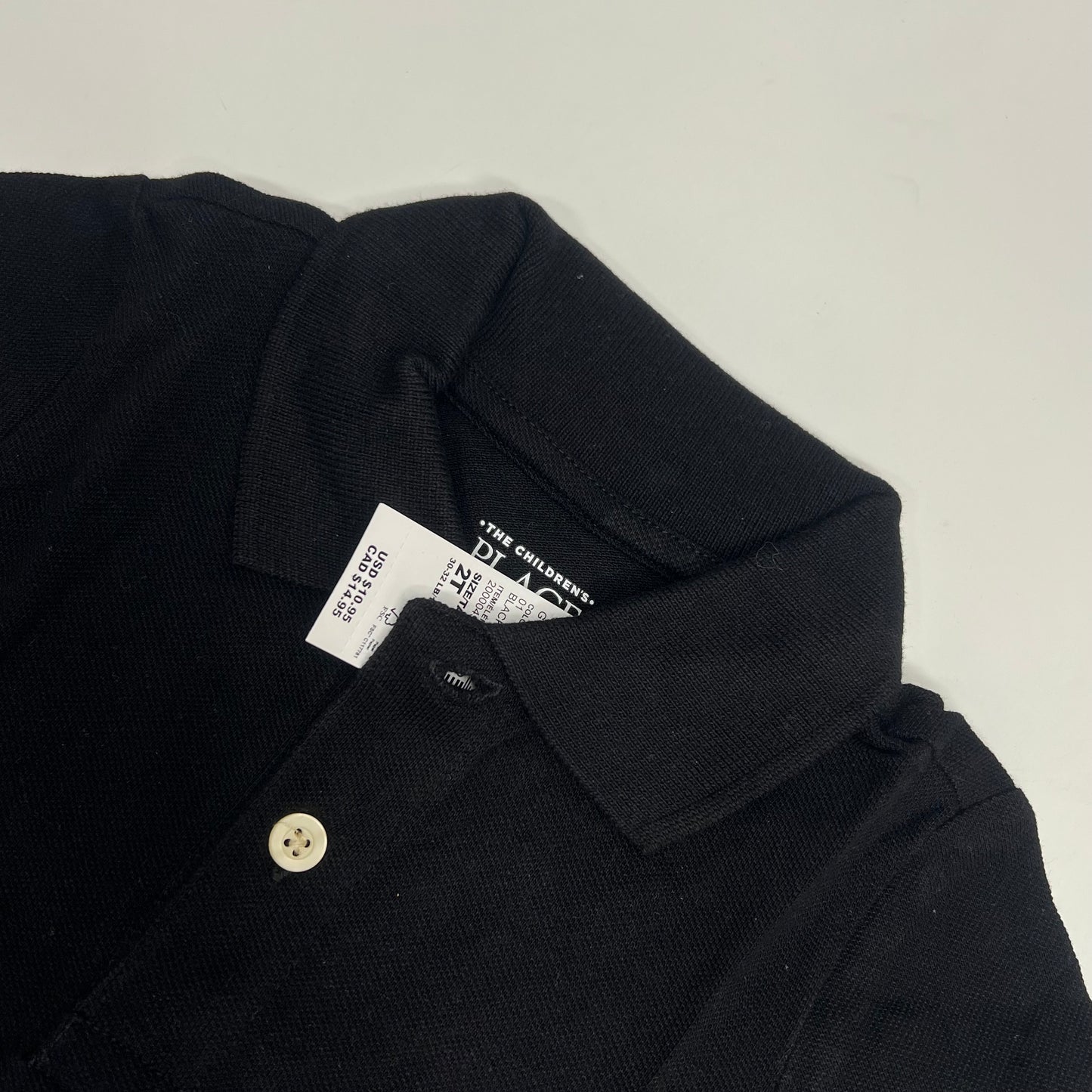 THE CHILDRENS PLACE (5 PACK) Uniform Soft Pique Polo Shirt Boy's sz 2T Black