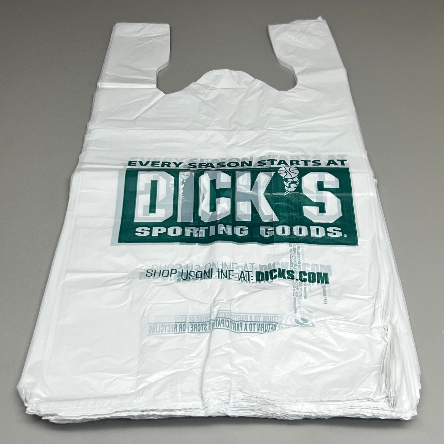 ZA@ DICK’S SPORTING GOODS 1000 Medium Plast-T-Stack Bags 12x8x25 G