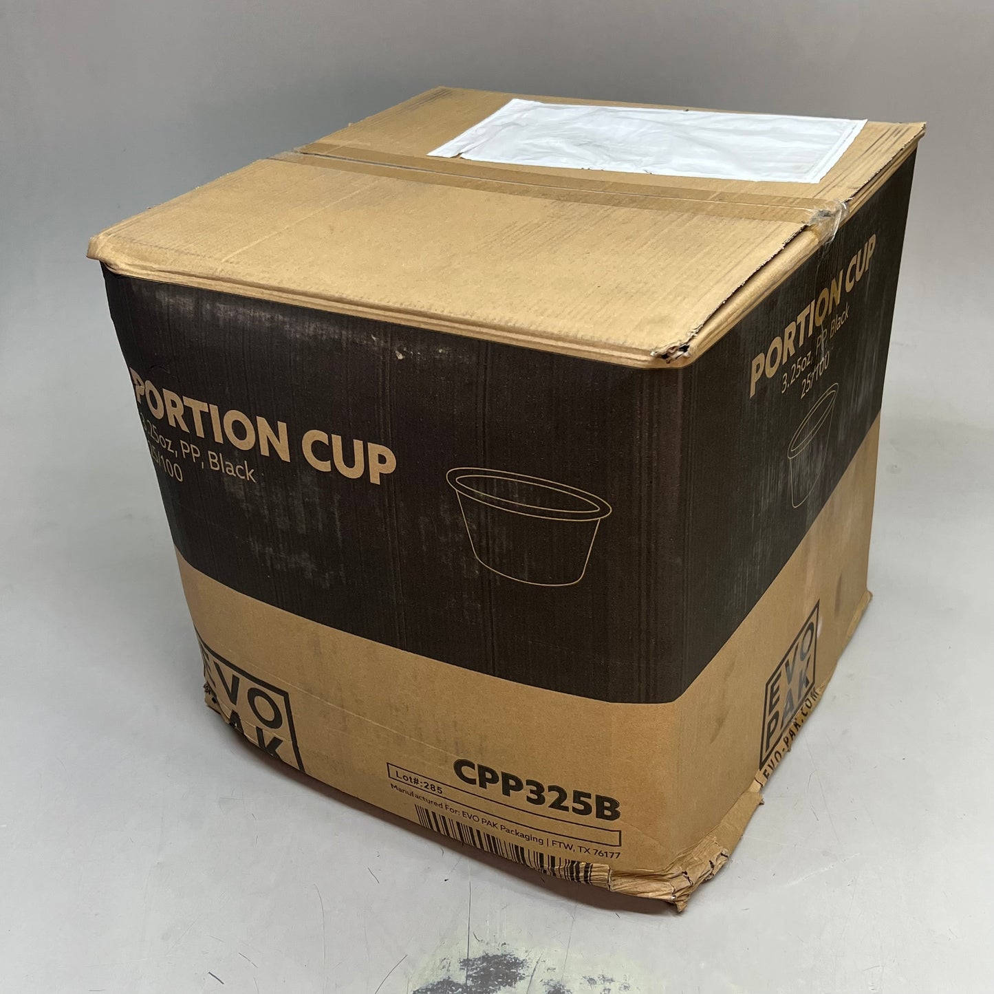 ZA@ EVO PAK (2,500 PACK) Portion Cups 3.25oz Black CPP325B