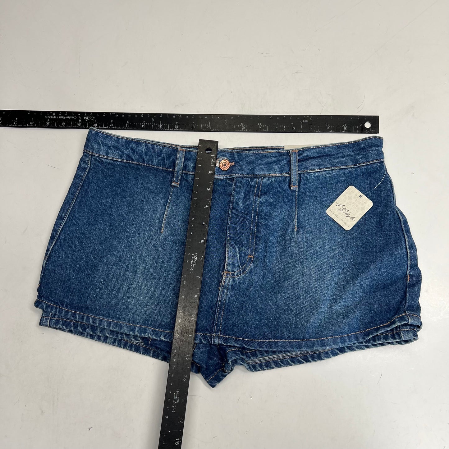 FREE PEOPLE Gallivanting Peekaboo Skort Women's Sz 30 Blue Rebel OB1904070