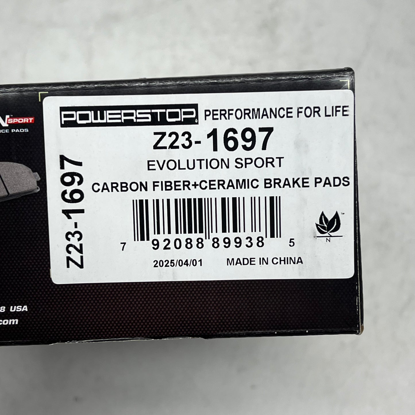 POWER STOP Evolution Sport Brake Pad Set for Acura & Honda Models Z23-1697
